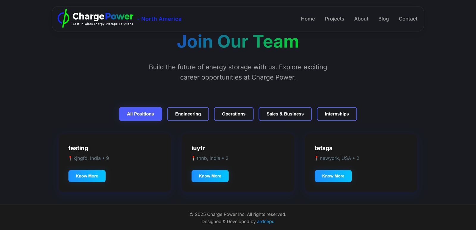 Charge Power Inc. screenshot