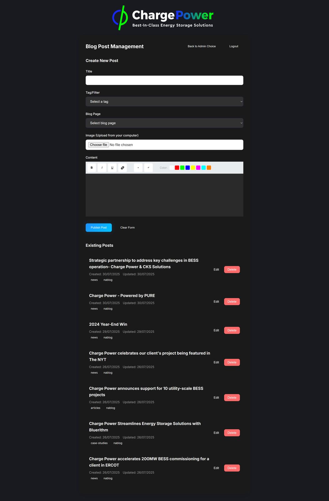 Charge Power Inc. screenshot