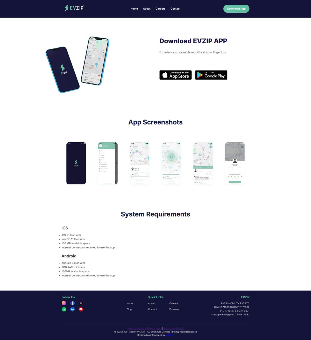 EVZIP Mobility screenshot